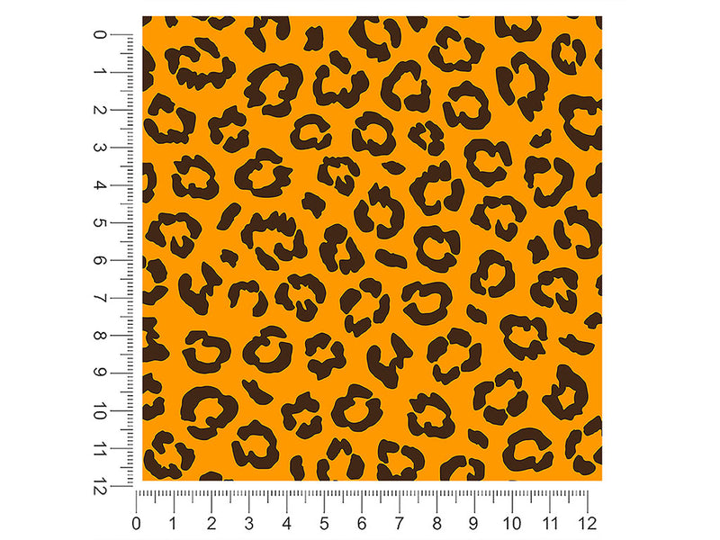 orange leopard animal print 1ft x 1ft Craft Sheets