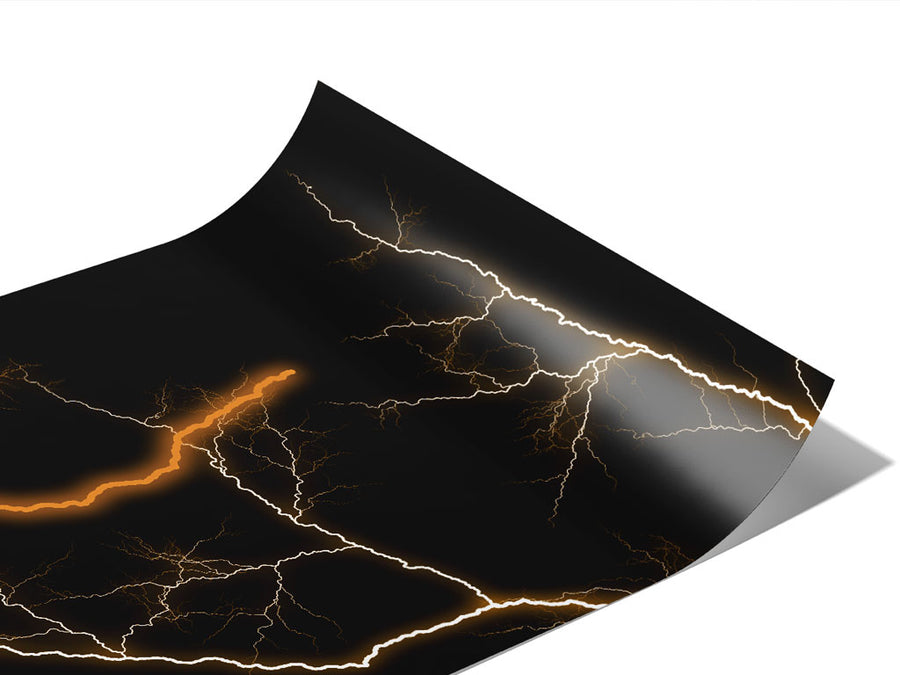 Orange Lightning Vinyl Wraps~Rwraps Series 914 Digitally Printed Vinyl Wrap~1
