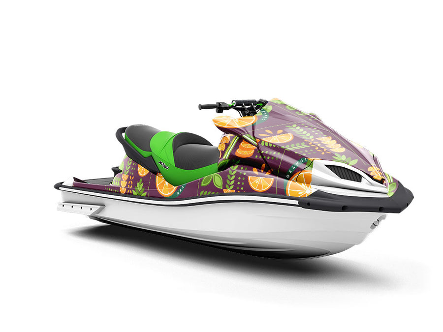 Orange Madness Mosaic Jet Ski Vinyl Customized Wrap