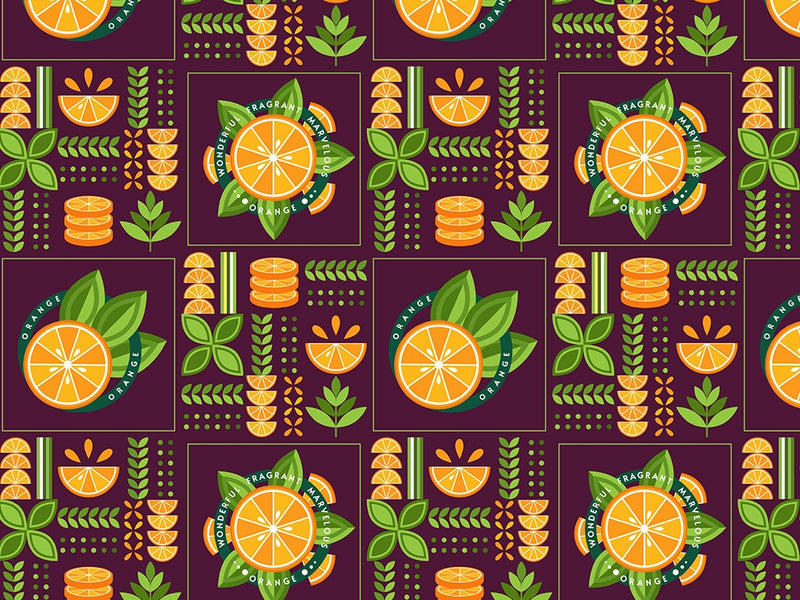 Orange Madness Mosaic Vinyl Wrap Pattern~Rwraps Series 914 Digitally Printed Vinyl Wrap~0