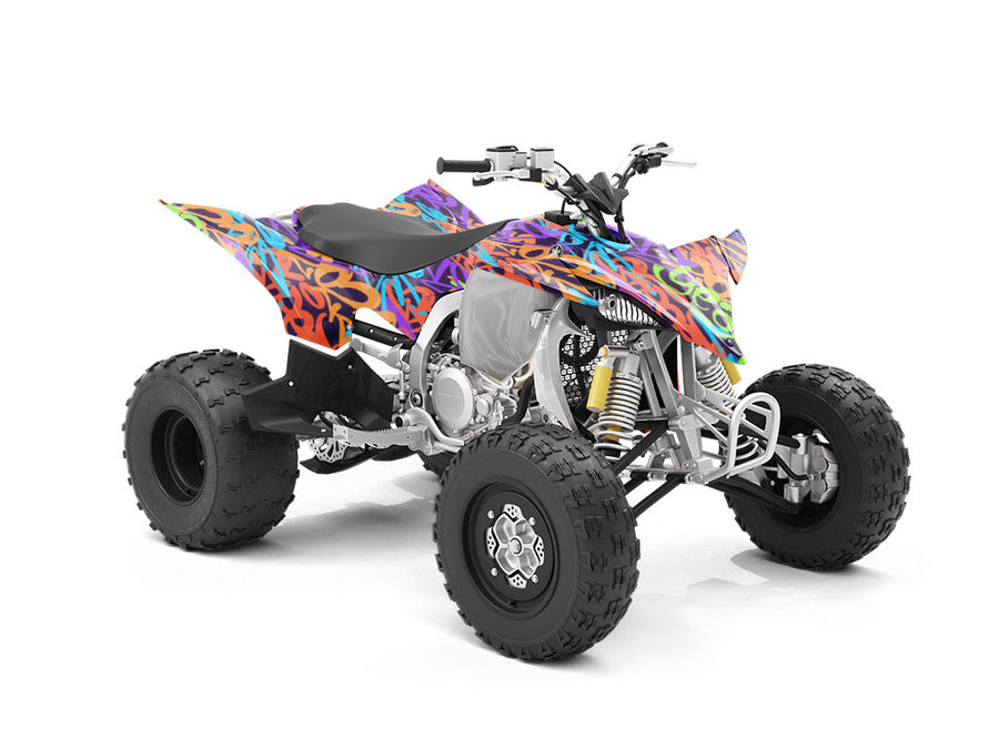 Orange Record Graffiti ATV Wrapping Vinyl