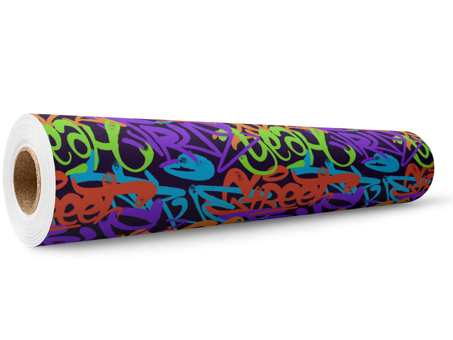 Orange Record Graffiti Wrap Film Wholesale Roll~Rwraps Series 914 Digitally Printed Vinyl Roll~5