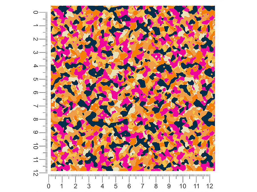 orange shrapnel camouflage 1ft x 1ft Craft Sheets
