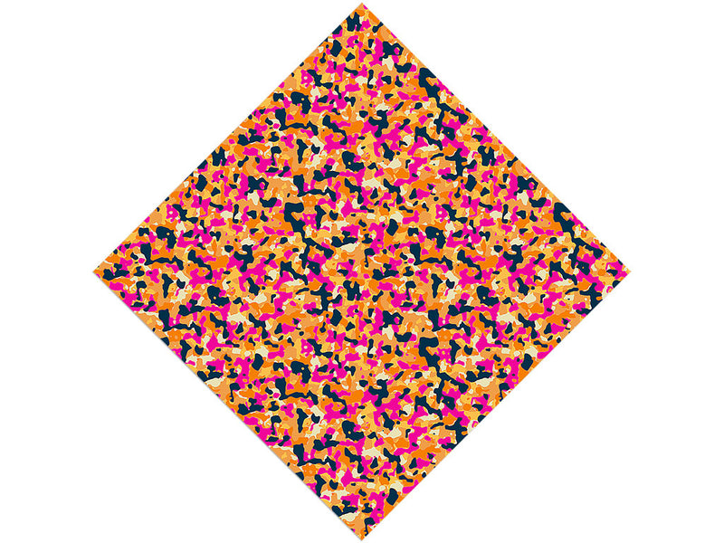 Orange Shrapnel Camouflage Vinyl Wrap Pattern