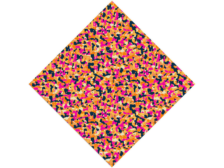 Orange Shrapnel Camouflage Vinyl Wrap Pattern