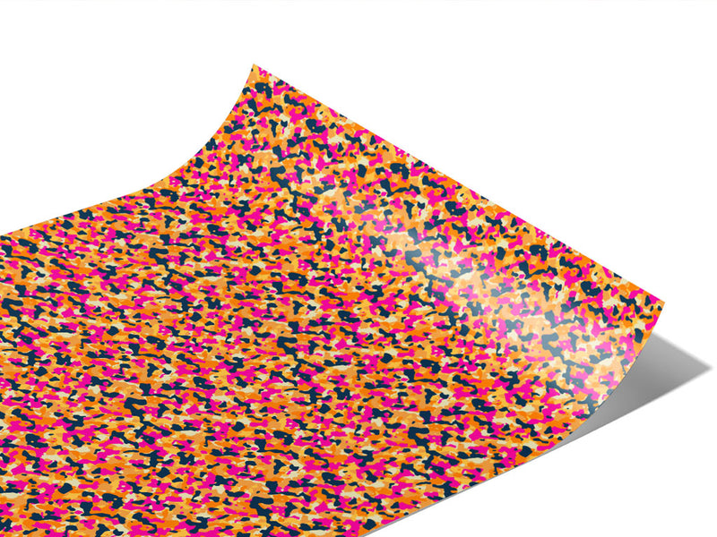 Orange Shrapnel Camouflage Vinyl Wraps~Rwraps Series 914 Digitally Printed Vinyl Wrap~1