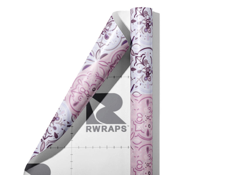 Orchid Tile Wrap Film Sheets~Rwraps Series 914 Orchid Tile Scrolled Sheet~4