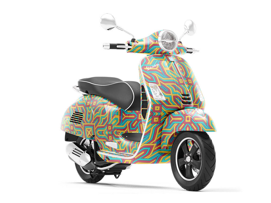 Organized Cords Art Deco Vespa Scooter Wrap Film