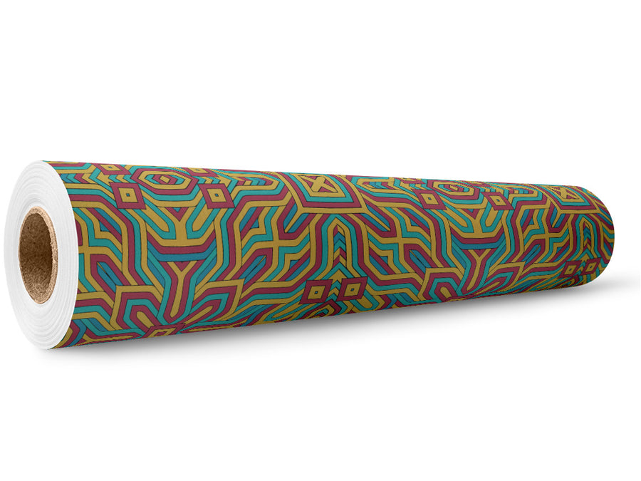 Organized Cords Art Deco Wrap Film Wholesale Roll~Rwraps Series 914 Digitally Printed Vinyl Roll~5