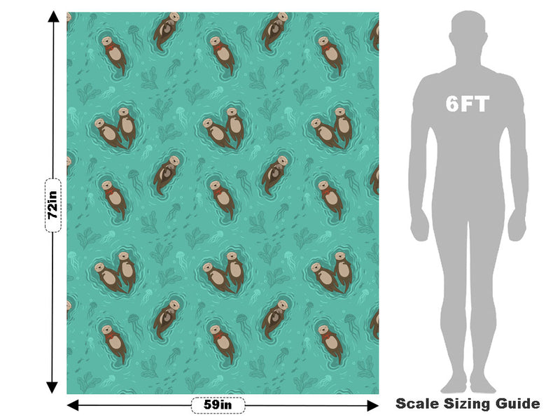 Otter Affection Marine Life Vehicle Wrap Scale~Rwraps Series 914 Otter Affection Marine Life Measurements~1