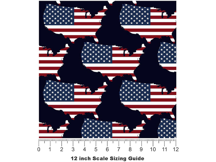 Our Country Americana Vinyl Film Pattern Size 12 inch Scale~Rwraps Our Country Americana Sizing Chart~3