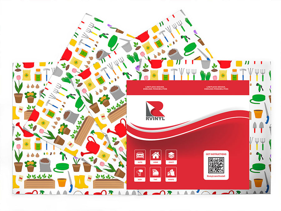 outdoor tools gardening Craft Vinyl Sheet Pack