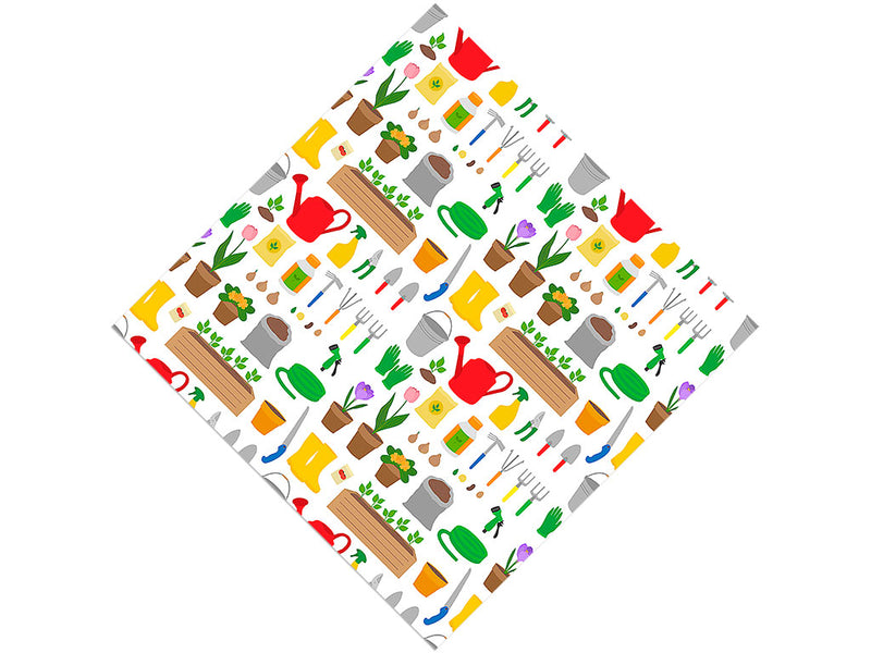 Outdoor Tools Gardening Vinyl Wrap Pattern