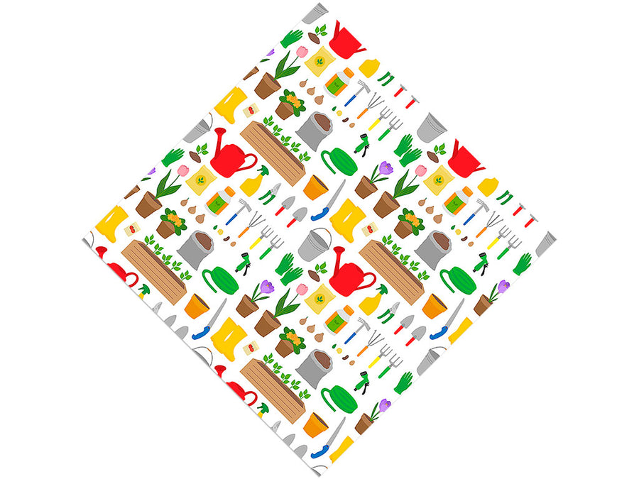 Outdoor Tools Gardening Vinyl Wrap Pattern