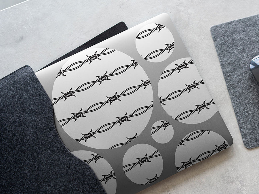 outlined ross barbed wire DIY Laptop Stickers