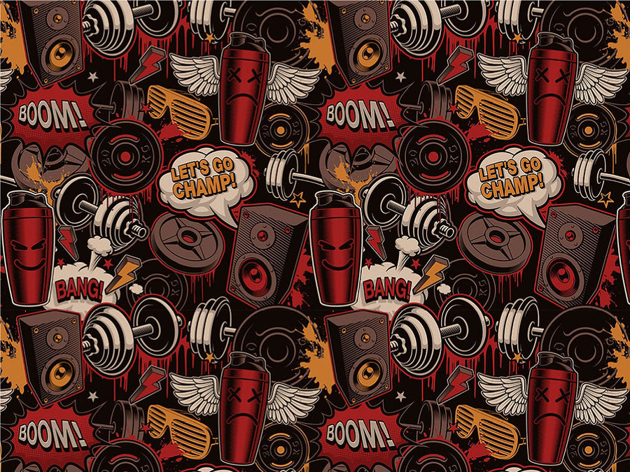 Outside Queen Graffiti Vinyl Wrap Pattern~Rwraps Series 914 Digitally Printed Vinyl Wrap~0