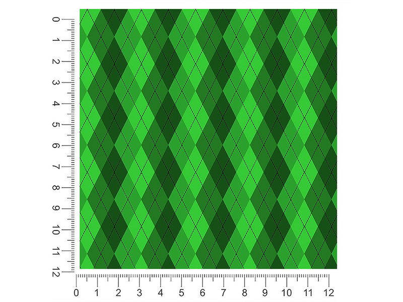 overgrown lawn argyle 1ft x 1ft Craft Sheets