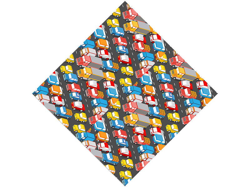 Packed Lot Cityscape Vinyl Wrap Pattern