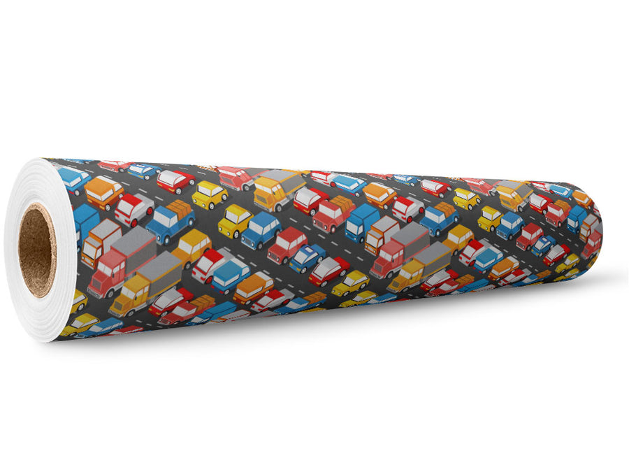 Packed Lot Cityscape Wrap Film Wholesale Roll~Rwraps Series 914 Digitally Printed Vinyl Roll~5