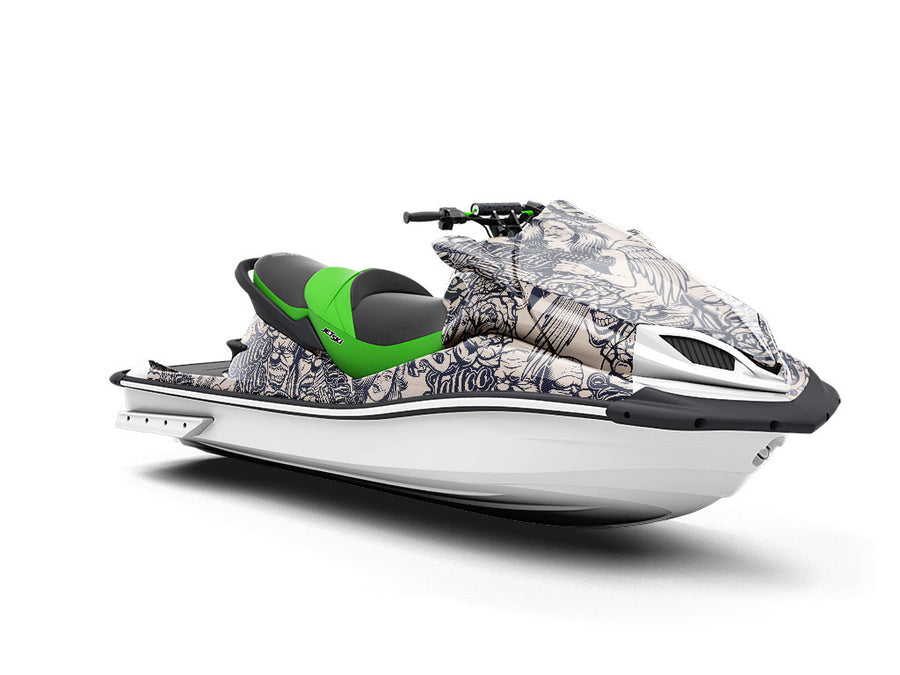 Pained Pleasure Tattoo Jet Ski Vinyl Customized Wrap