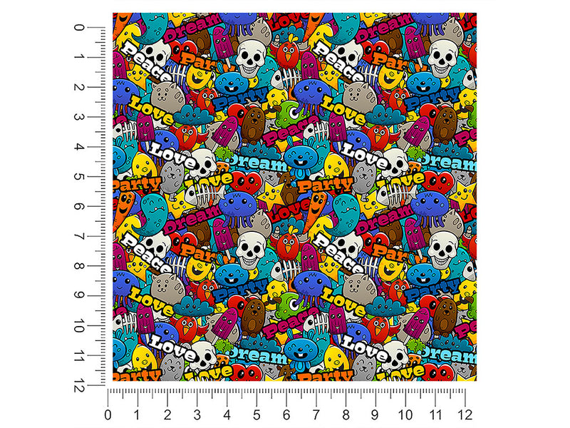 paint toys graffiti 1ft x 1ft Craft Sheets