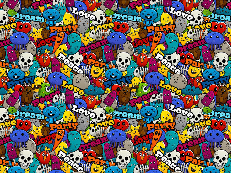 Paint Toys Graffiti Vinyl Wrap Pattern~Rwraps Series 914 Digitally Printed Vinyl Wrap~0