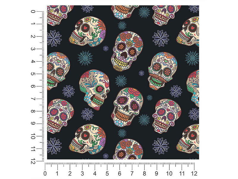 painted calaveras day of the dead 1ft x 1ft Craft Sheets