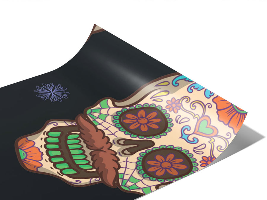 Painted Calaveras Day of the Dead Vinyl Wraps~Rwraps Series 914 Digitally Printed Vinyl Wrap~0