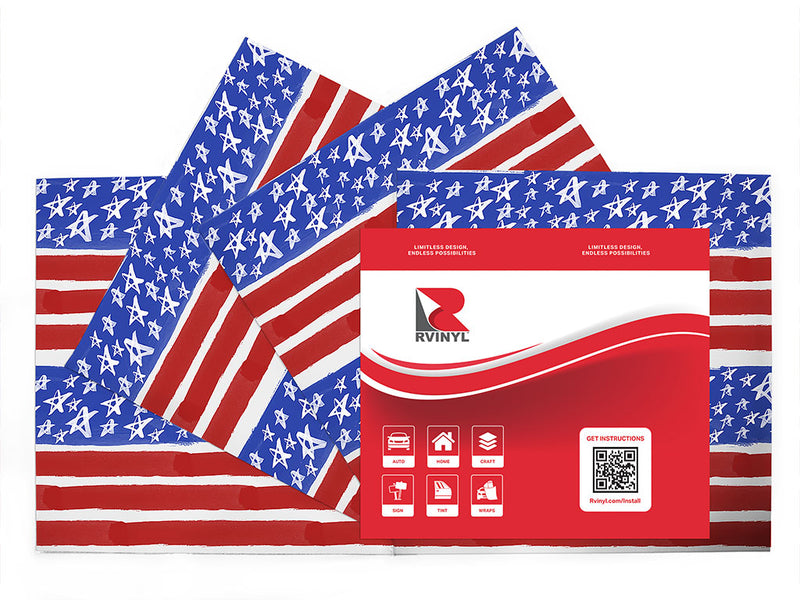painted flag Craft Vinyl Sheet Pack