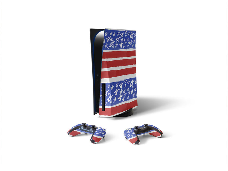 painted flag Sony PS5 DIY Skin