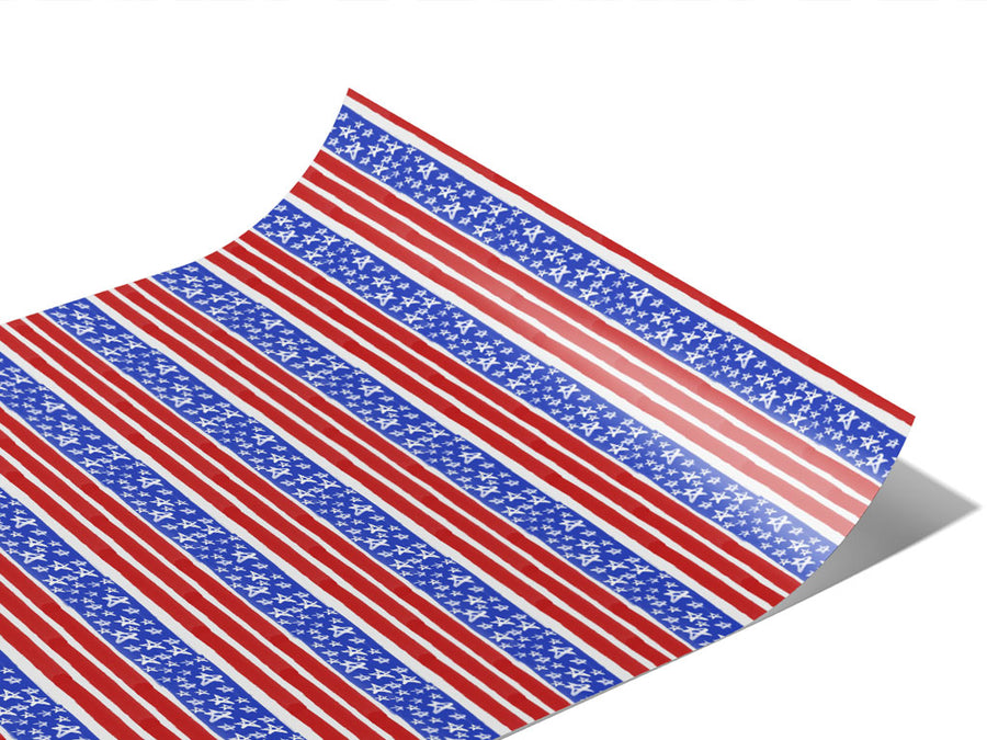 Painted Flag Americana Vinyl Wraps~Rwraps Series 914 Digitally Printed Vinyl Wrap~1