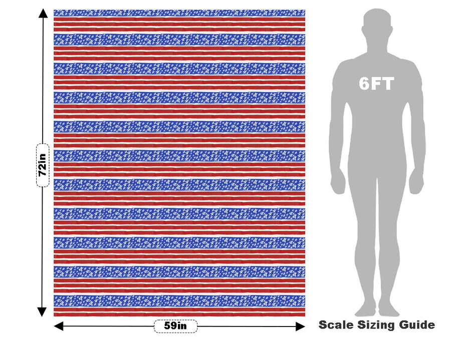 Painted Flag Americana Vehicle Wrap Scale~Rwraps Series 914 Painted Flag Americana Measurements~2