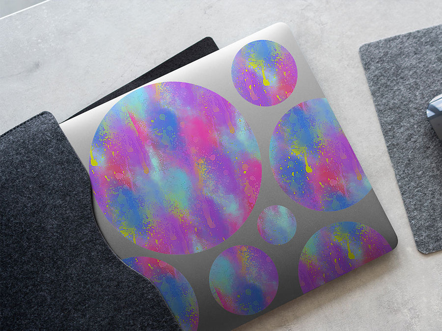 painted synthesis tie dye DIY Laptop Stickers