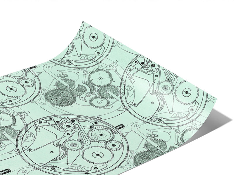 Pale Clockwork Steampunk Vinyl Wraps~Rwraps Series 914 Digitally Printed Vinyl Wrap~0