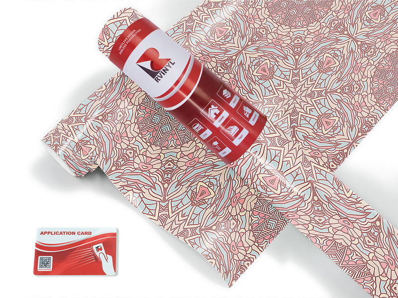 pale roses mandala Craft Vinyl Roll