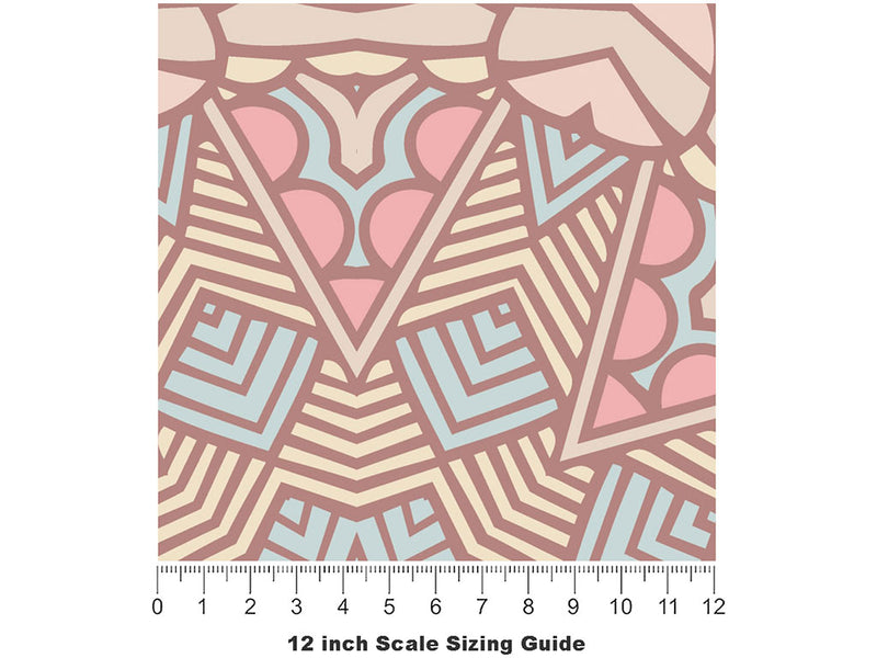 Pale Roses Mandala Vinyl Film Pattern Size 12 inch Scale~Rwraps Pale Roses Mandala Sizing Chart~2