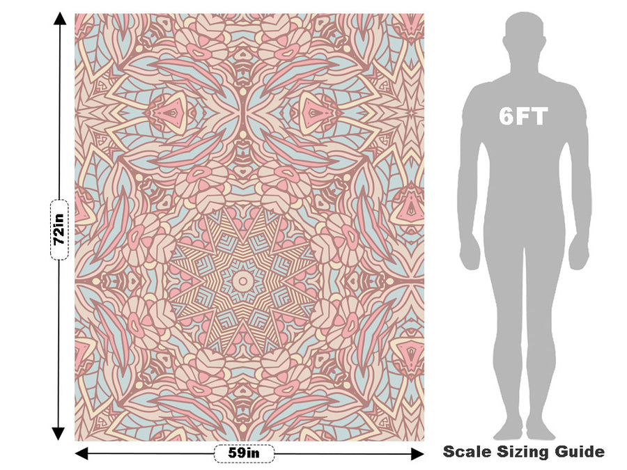 Pale Roses Mandala Vehicle Wrap Scale~Rwraps Series 914 Pale Roses Mandala Measurements~1