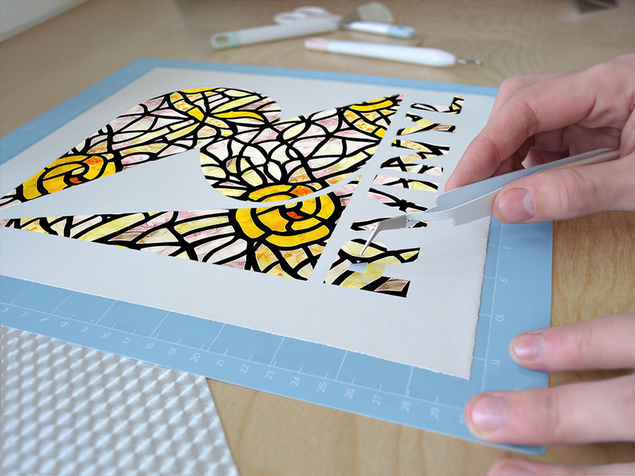 pale sunshine stained glass Easy Weed Craft Vinyl
