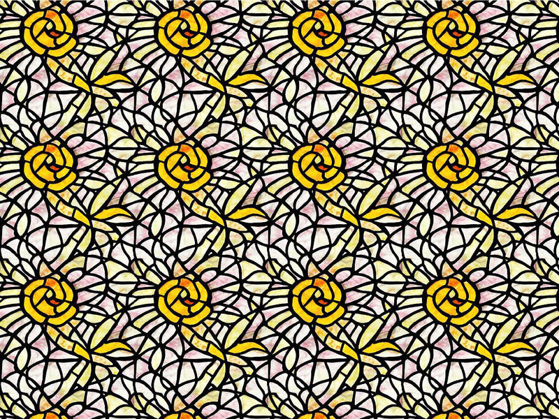 Pale Sunshine Stained Glass Vinyl Wrap Pattern~Rwraps Series 914 Digitally Printed Vinyl Wrap~0