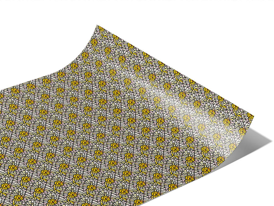 Pale Sunshine Stained Glass Vinyl Wraps~Rwraps Series 914 Digitally Printed Vinyl Wrap~0