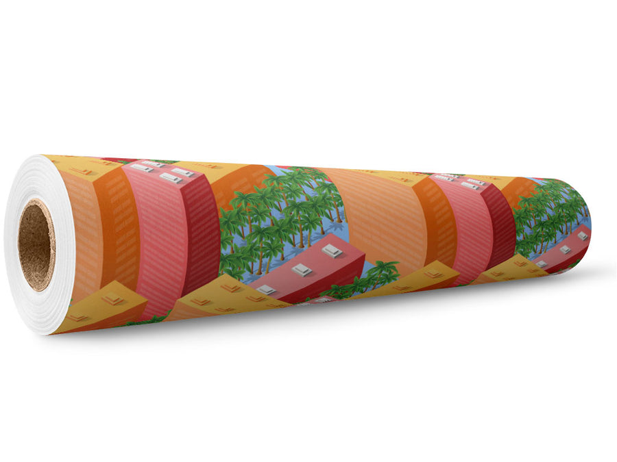 Palm Springs Cityscape Wrap Film Wholesale Roll~Rwraps Series 914 Digitally Printed Vinyl Roll~5