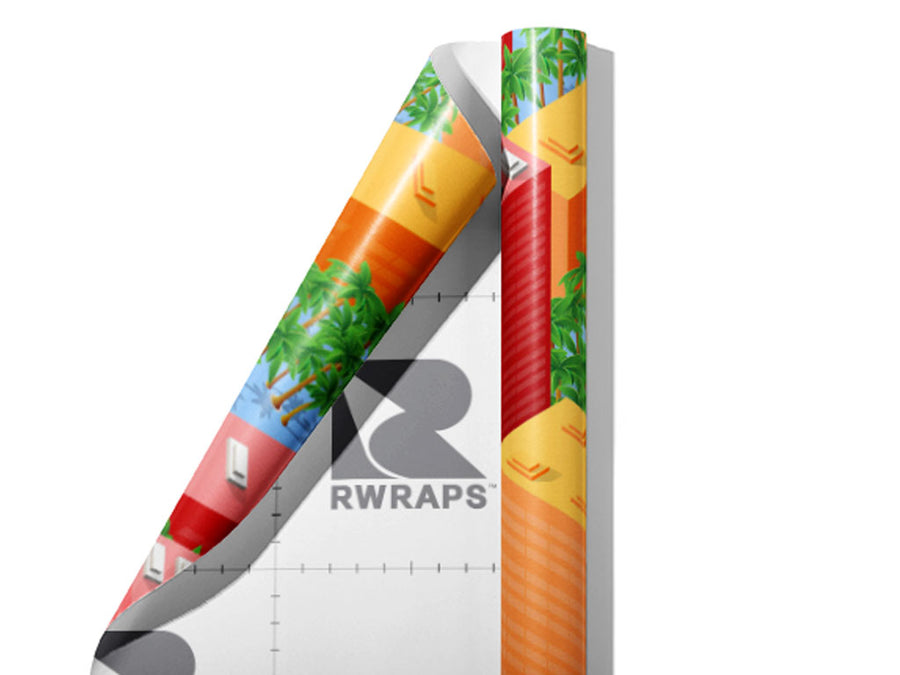 Palm Springs Cityscape Wrap Film Sheets~Rwraps Series 914 Palm Springs Cityscape Scrolled Sheet~4