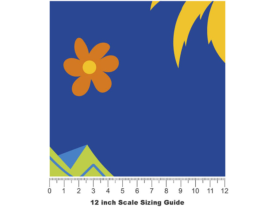 Palmetto State Americana Vinyl Film Pattern Size 12 inch Scale~Rwraps Palmetto State Americana Sizing Chart~3