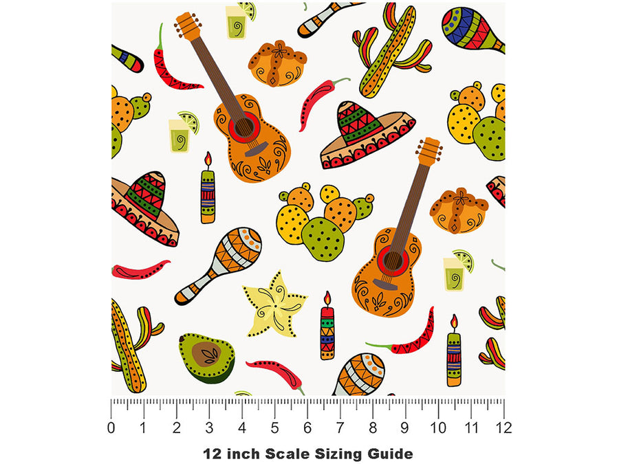 Pan Muertos Day of the Dead Vinyl Film Pattern Size 12 inch Scale~Rwraps Pan Muertos Day of the Dead Sizing Chart~2