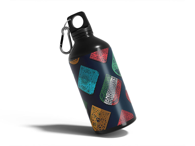 papel picado day of the dead Water Bottle DIY Stickers