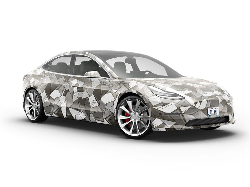 Paper Mess Mosaic Vehicle Vinyl Wrap