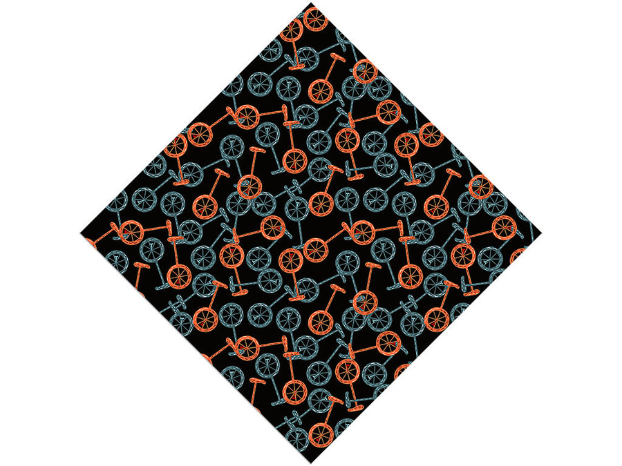 Parading Unicycles Circus Vinyl Wrap Pattern