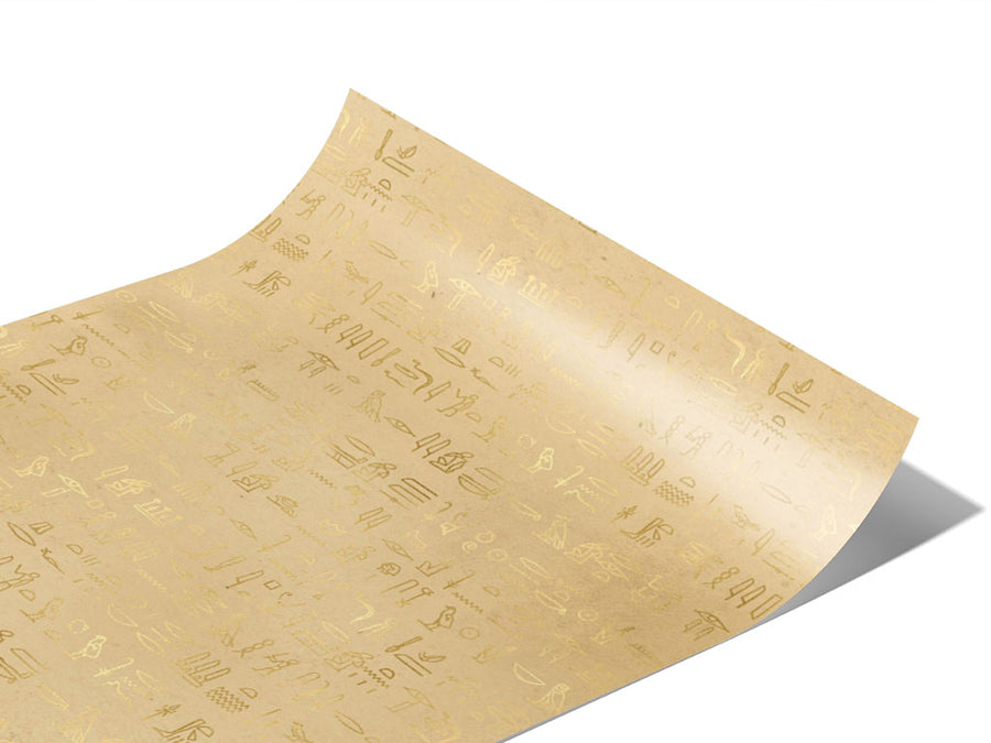 Parchment Hieroglyphs Egyptian Vinyl Wraps~Rwraps Series 914 Digitally Printed Vinyl Wrap~0