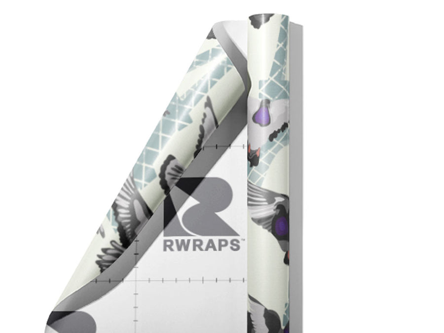 Parisian Urbanites Birds Wrap Film Sheets~Rwraps Series 914 Parisian Urbanites Birds Scrolled Sheet~3