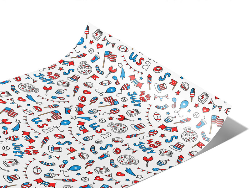 Party USA Americana Vinyl Wraps~Rwraps Series 914 Digitally Printed Vinyl Wrap~1